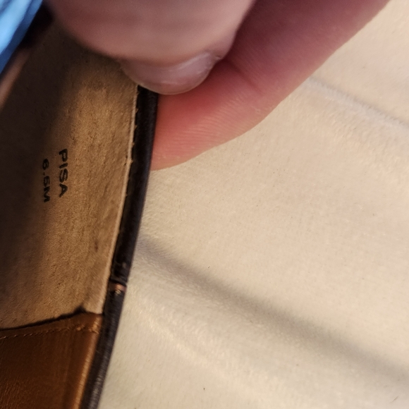 Donald J Pliner 6 1/2 Pisa croc square toe wedge slip on shoes - Picture 8 of 8